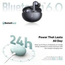 Itel IEW-64 BudsGo Wireless Headphones, 40ms Low Latency Game Mode, 13mm Dynamic Bass Driver, LED Digital Display Case, 30H Battery Life With Fast Charge - View 9