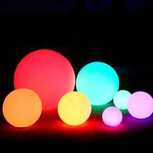 1pc 15cm RGB Remote Control LED Globe Light, Waterproof Outdoor Garden Lawn Ground Lamp, Reusable For Pool, Wedding, Party, Holiday, Home Decor - Style a - View 8