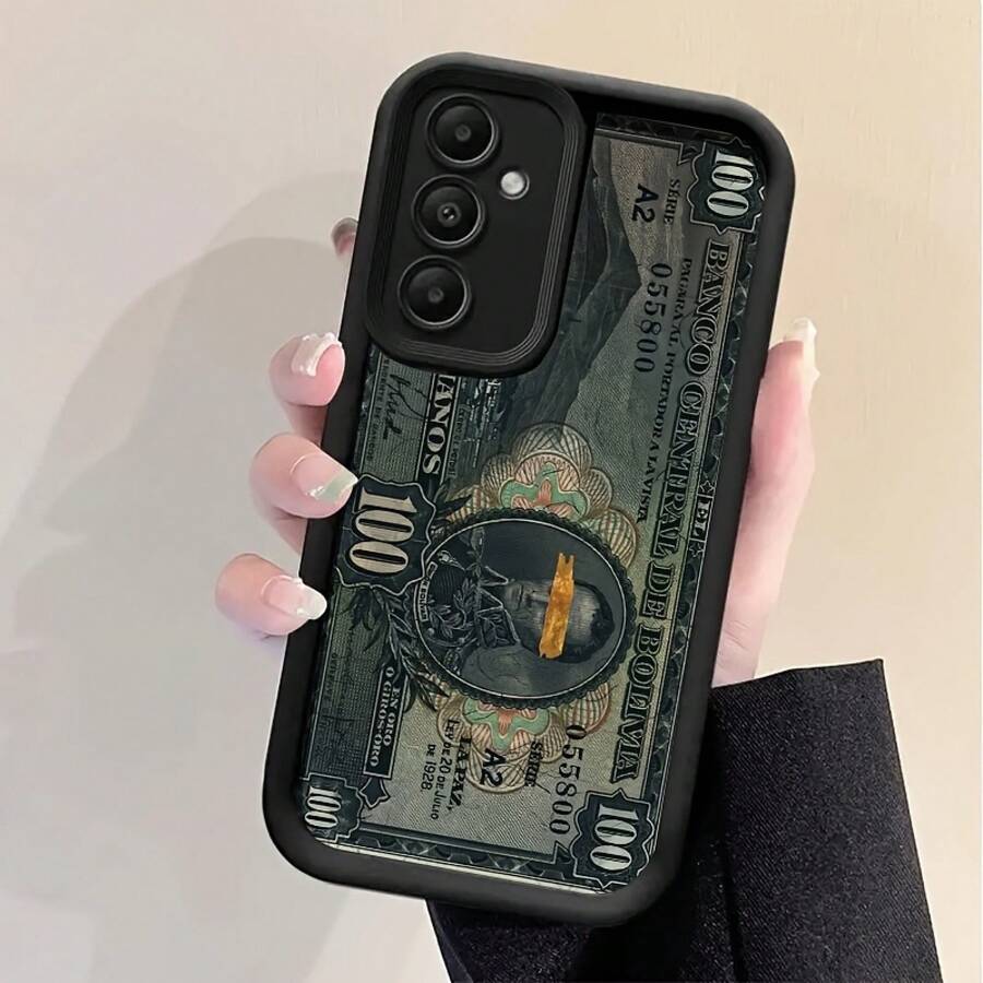 For S24 Ultra/S24 Plus/S24/S23 Ultra/S23 Case Retro Banknote Print Phone - Mixed Color 1 - View 1