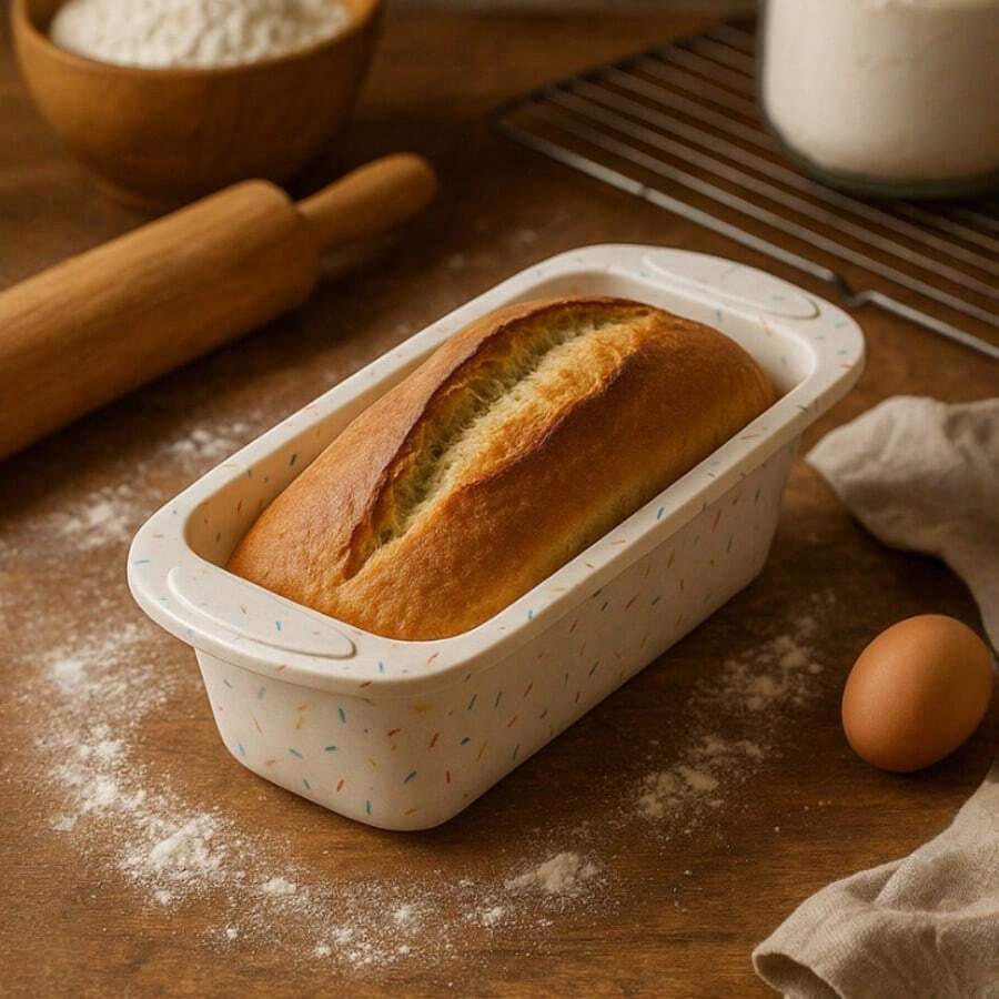 1/2pcs Silicone Toast Bread Mold, Rectangular Non-Stick Toast Baking Pan, Heat-Resistant Baking Tray Suitable For Homemade Sourdough, Banana Bread, Meatloaf, Cake, Etc., Easy Release And Dishwasher Baking Tool - Multicolor - View 1