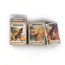 YFOPEN Dinosaur Themed Paper Playing Cards, Featuring Tyrannosaurus Rex, Pterosaur And Other Prehistoric Dinosaur Patterns, Retro Style Tabletop Card Game Suitable For Gathering With Friends - Multicolor - View 7