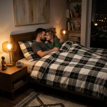 Juego de ropa de cama de 4 piezas con edredón reversible a cuadros de microfibra, con sábana plana, patrón geométrico de cuadrícula en negro, blanco, gris y amarillo, 160x200