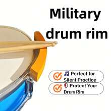Instrumento de Percussão com Aro de Madeira de Bordo, Bloco de Efeito de Percussão de Aro de Tambor, Acessório de Percussão de Aro de Madeira para Bateria - Gengibre - Visão 9