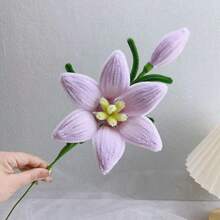 2/4/6/8支人造百合花，仿真百合花束，适用于家居插花、香氛花束、花店用品、INS风格装饰、自然花束、家居装饰、桌面装饰、婚礼中心摆件、春夏派对及节日装饰（母亲节、复活节、感恩节） - 彩色 - 查看 24