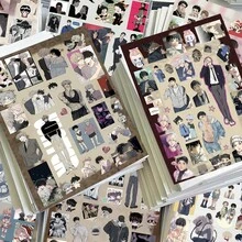 8 Stück Anime Doppel-Männer-Charakteraufkleber Bögen, 2D Collage Aufkleber Material - Verschiedenfarbig - Übersicht 1