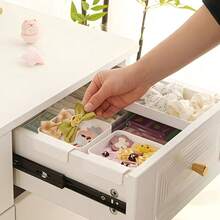 Desktop And Drawer Storage Box With Built-In Compartments, Divided Makeup And Skincare Organizer Suitable For All Drawer Sizes, Home Desktop And Drawer Storage And Organization - Multicolor - View 5