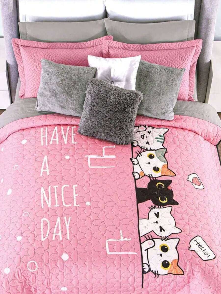 Kids' Comforter With Designs They'll Love BEAUTTY HOME - Kittens - View 1