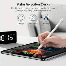 Stylus Pen For IPad With Palm Rejection, Rechargeable, Active Pen For IPad 6/7/8/9/10, Pro 11"/12.9"/M4, Air M2/3rd/4th/5th, Mini 5th/6th - 粉色 - 查看 4