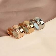1/2pcs Minimalist Asymmetrical Metal Smooth Scarf Clips, Versatile Fashion Accessory Decoration, Ideal Small Gift For Friends - A - View 2