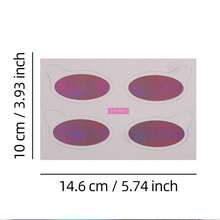 2 Piezas de Pegatinas de Tatuaje de Sombra de Ojos Holográfica Iridiscente - Maquillaje de Ojos Temporal Rápido y Fácil para Festivales, Raves y Fiestas - Multicolor - Ver 8