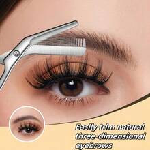1件套不锈钢眉梳剪刀，男女通用修眉塑形工具 - A - 查看 5