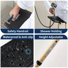 Adjustable Height Shower Bench, Non-Slip Bathroom Seat, 330 Lbs Capacity, Suitable For Home Use - A - View 8