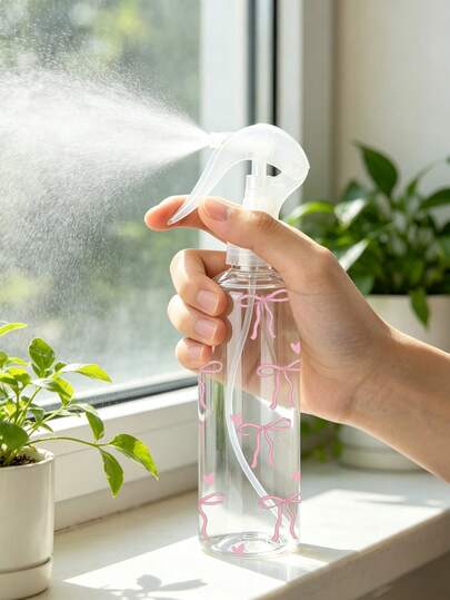 Bow Tie Pattern Plastic Spray Bottles, Lawn And Garden Sprinklers, Cleaning Solutions, Essential Oils, Hair Care Products, Plant Care, Leak-Proof Pump Bottles, Household Plant And Flower Waterers. Clearrefillable Travel Spray Bottle, Multi-Purpose Fine Mist Spray Bottle For Travel And Business Trip, Reusable