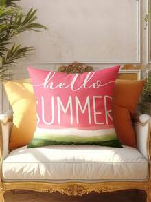 Bộ 4 vỏ gối in hình dưa hấu, khóa kéo ẩn, có thể giặt máy, dùng trang trí nhà cửa cho ghế sofa, phòng khách, phòng ngủ, không kèm ruột gối. - Nhiều màu - Xem 8