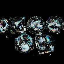 Black Dragon Resin Dice, Liquid Resin Cube Polyhedral Dice Set, Suitable For Role-Playing Games, Cat-Themed D&D Dice - Multicolor - View 4