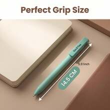 10pcs New Design Black Colored Aesthetic Anxiety Release Inspirational Encouraging Gel Ink Pen Soft Touch Smooth Writing Dry Fast For Journaling School&Office Supplies - 10pcs Black Ink Pens - View 3