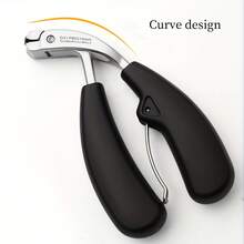 1pc G31 Premium Nail Clippers, Modern Design With Stainless Steel Blade, Concave Edge & Wide Opening For Thick Nails, Anti-Splash Long Handle, Arc Shape Cuticle Trimmer - A - View 6