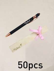 Bolígrafo con nombre personalizado, elegante estilo Aurora, bolígrafo de escritura con tarjeta de regalo con cinta, bolígrafo de firma personalizado para oficina, escritorio, diario, notas con lazo & caja de regalo, regalo personalizado para maestro, colega, graduación, cumpleaños, recuerdo único personalizable - Estilo D - Ver 15