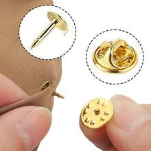 50pcs/Box DIY Safety Pin Base, Multicolor Butterfly Clips & Tack Pins, Includes 25pcs Butterfly Clips & 25pcs Tack Pins, Suitable For DIY Jewelry Making, Handmade Badge Accessories, Hat Clips, Clothing Pins, Butterfly Clips, Decorative Fasteners, Tie Clips And Replacement Parts Craft Materials - Butterfly Clasp (25pcs) + Spiky Pin (25pcs) / Box - View 10