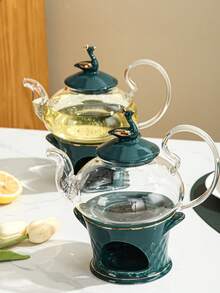 WGROOM 1个玻璃茶壶，厨房/餐厅/客厅冷水壶，保温壶，适用于茶、咖啡、牛奶、果汁，适合婚礼、派对、送礼、生日等场合。 - 彩色 - 查看 5