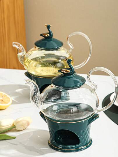 1个玻璃茶壶，厨房/餐厅/客厅冷水壶，保温壶，适用于茶、咖啡、牛奶、果汁，适合婚礼、派对、送礼、生日等场合。