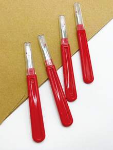 4件套大号拆线器，加长人体工学手柄，轻松拆解厚布料，大面积刺绣去除毫不费力，刀片配有红色硅胶球，防止布料损伤，防滑ABS手柄带凹槽，贴合手掌，防汗防绒，操作精准 - 拆線器 - 查看 2