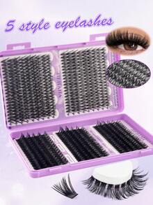 Bộ 630/600/570 sợi mi giả D-Curl mềm mại (10D+20D+30D+40D+50D+60D/30D+40D+60D+80D+100D/ 30D+40D+50D+60D+80D+100D), nhẹ và dày (chiều dài 10-18mm), độ bám dính khác nhau giúp hòa quyện hoàn hảo với mi thật. Bộ mi giả, mi nối, mi giả. - Nhiều màu - Xem 6