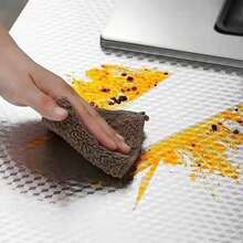 Wide Self Adhesive Aluminum Foil Kitchen Oil Proof Sticker, Waterproof Heat Resistant Backsplash Film For Sink, Countertop, Cabinet, Drawer & Kitchen Wall - Silver - View 3