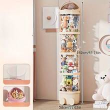 Circular Plastic Container For Dolls - Measures 162 Cm In Height, Serves Multiple Purposes For Toy Storage, Perfect For Keeping Stuffed Animals, Features A Portable And Dust-Resistant Design, Ideal For Home Use, As A Present - White - View 3