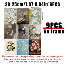 1/9pcs Vintage Dark Academia Canvas Wall Art Posters For Room Home Decor Room Decor Aesthetic Room Decoration Stuff,Optional Frame Room Decor Wall Decor Floral Still Life & Swan Oil Painting Prints, Moody Botanical Gallery Decor For Living Room - Multicolor - View 24