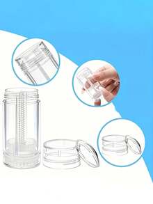 5/8/1 pièce Tubes vides pour masque à l'argile, flacons vides pour déodorant, tubes en plastique pour baume à lèvres, flacons ronds rechargeables avec bouchon à vis pour déodorant, convient pour le rouge à lèvres DIY, la crème solaire, les crayons - Multicolore - Voir 3
