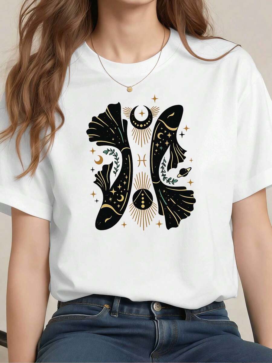 Dam-T-shirts - Vitt - Visa 1