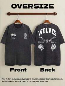 2026Darc Wolf Costume Retro Washed Men's T-Shirt, Perfect For Fitness And Weight Training, Loose-Fitting Summer Gym T-Shirt, Featuring 3D DesignDarc Sports Design Looseandcomfortable,Casualandeasy-Goin,Whitetops,Valentinesdayoutfit,Mardigras,Summertops,Clearancesaleforwomen,Valentineoutfitsforwomen,Womentops, Fairycore, , Outfitselegantdewoman(Retro Style Washed T-Shirt, Unisex) - Black - View 5