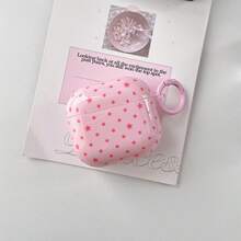 Premium 3-Farben einfarbiges Polka-Dot-Stern-Doppelschicht-IMD-Kopfhörerhülle im koreanischen Stil + Ringhalter kompatibel mit Apple Pro 3 Hülle/ Pro 2 Hülle/ Pro Hülle/ 4 Hülle/ 3 Hülle/ 2 Hülle/Modische Damen-Kopfhörerhülle/Minimalistische Kopfhörerhülle/Apple Kopfhörerhülle/Apple Kopfhörerhülle/Frühling Sommer Kopfhörerhülle/Geburtstagsgeschenk/Feiertagsgeschenk - Verschiedenfarbig - Übersicht 5