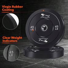 Weight Plates Set of 2 15lb, 2-Inch Universal Fit,  Bumper Plates with Steel Insert for Strength Training, Rubber Weight Plates for Barbell Home Gym - 15 Pfund x 2 - Übersicht 6