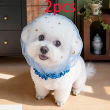 2pcs Cute & Practical Dog Muzzle, Outdoor Use To Prevent Accidental Swallowing, Comfortable & Breathable, Suitable For Pomeranians, Bichons And Other Medium-Small Dogs, Helps Prevent Pets From Licking, Biting, And Eating Inappropriate Items, Convenient And Comfortable For Walking Dogs - Multicolor - View 9