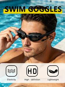 1pc Anti-Fog Anti-Water Silicone Swimming Goggles With Earplug And Adjustable Strap, Suitable For Swimming Training And Leisure, Holiday Gift For Men And Women - Multicolor - View 13