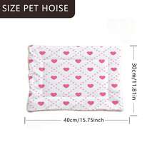 1pc Soft Pet Bed Pad, Reversible Dog Crate Mat With Diamond Heart Design, Washable For Small/Medium/Large Dogs, Suitable For All Seasons - Multicolor - View 8