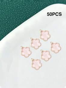 10/20/50/100件套幸运四叶草吊坠项链手链耳环DIY首饰制作配件套装 - 單吊 - 查看 13