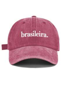 1pc Women's Vintage Washed Baseball Cap - "Brasileira". Minimalist Identity Printed Pattern, Retro Color Options, Soft Fabric Dad Hat, Brazilian Pride Gift,Summer,Gorras Para Mujer,Beach Hat,Hats For Women,Trucker Hats For Women,Gorras Para Hombre,Gorra,Hats For Men,Trucker Hat,Cap For Women - Brazilian. - View 12