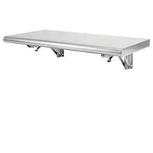 Sidasu - Estante plegable para concesión de 24 x 12 pulgadas estante de acero inoxidable para servir para concesión ventana camión cocina mostrador - Plateado - Ver 2
