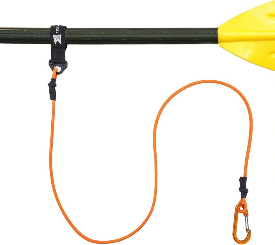 MOPHOEXII Kayak Paddle Leash, Paddle Leash Lightweight Coiled Kayak Rod Leashes For SUP Kayaking Canoing Fishing Boating - Colors - View 1