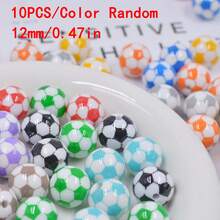 40/30/10pcs Macaron Color Football Beads, Suitable For Jewelry Making, DIY Bracelets, Keychains, Sports Enthusiasts Accessories, Sports Themed Projects - Football Beads - View 12