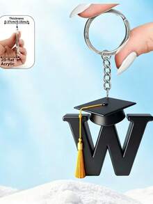 2D Acrylic Graduation Letter Design Keychain, Ideal Gift For Graduates, Teachers And Classmates - Graduation Cap - View 30