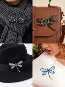 Luxury Acrylic Dragonfly Brooches - Fashionable Insect Pins For Women Unisex Casual Party Jewelry Accessories / Friends Gifts Badges Decoration - Dragonfly - View 3
