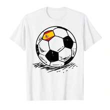 T-shirt drapeau espagnol Espana pour supporters de football espagnol, pour hommes, femmes et enfants - 2 T-shirts pour hommes - Vêtements pour hommes - Blanc - Voir 6