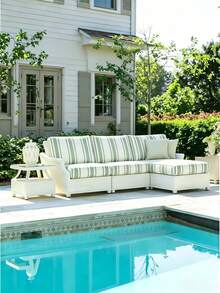 1 chiếc vỏ đệm ghế sofa bằng lụa sữa kẻ sọc, độ co giãn cao, chống bụi, có thể giặt được, dùng được trong nhà và ngoài trời, bán lẻ từng chiếc. - Nhiều màu - Xem 6