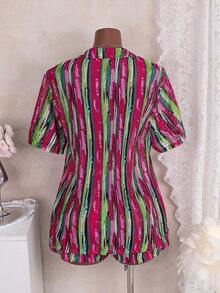 Basics Set de 2 piezas de kimono de unicolor de manga corta y shorts para mujer para vacaciones - Multicolor - Ver 5