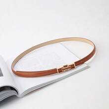 1pc Women's Fashion Personalized Buckle Belt, Korean Versatile Decorative Belt For Jeans, Trousers, Casual Wear - A - View 8