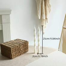 2 pièces Bougies longues blanches de style nordique, taille 2 cm x 25 cm, bougies parfumées, créent une ambiance, conviennent pour la décoration de la maison, la table, les fêtes, les décorations de vacances, les cadeaux pour elle, les centres de table de mariage, les anniversaires, les vacances, la décoration de jardin, les cadeaux unisexes - cire pour tiges - Voir 11